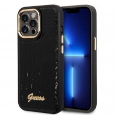 iPhone 14 PRO juoda GUESS nugarėlė GUHCP14LHGCRHK