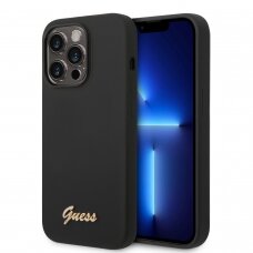 iPhone 14 PRO juoda GUESS nugarėlė GUHCP14LSLSMK