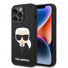 iPhone 14 PRO juoda KARL LAGERFELD nugarėlė KLHCP14LSLKHBK