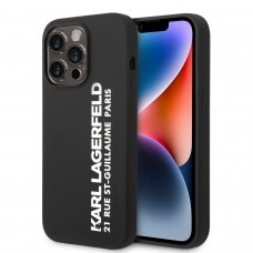 iPhone 14 PRO MAX juoda KARL LAGERFELD nugarėlė KLHCP14XSRSGVTK