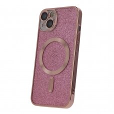 iPhone 14 PRO MAX pink Glitter Chrome Mag nugarėle
