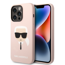 iPhone 14 PRO MAX šviesiai rožinė KARL LAGERFELD nugarėlė KLHCP14XSLKHLP