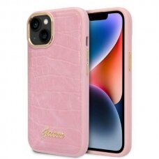 iPhone 14 rožinė GUESS nugarėlė GUHCP14SHGCRHP