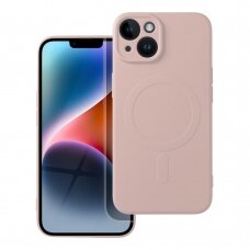 iPhone 14 šviesiai rožinė MagSilicone nugarėlė