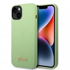 iPhone 14/13 žalia GUESS nugarėlė GUHCP14SSLSMN