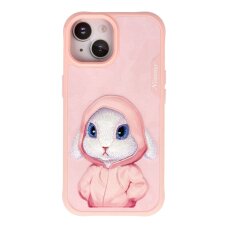 iPhone 15 pink NIMMY Bunny with Hoodie nugarėlė