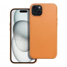 iPhone 15 PLUS orange MagLeather MagSafe nugarėlė