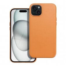 iPhone 15 PLUS orange MagLeather MagSafe nugarėlė