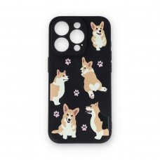 iPhone 15 PRO black nugarėlė Corgi Design00303