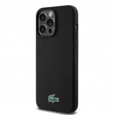 iPhone 15 PRO MAX black LACOSTE nugarėlė Silicone MagSafe
