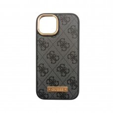 iPhone 15 PRO MAX black Plate Logo MagSafe GUESS nugarėlė