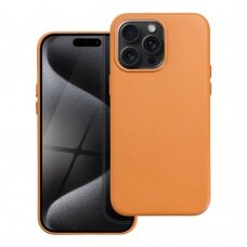 iPhone 15 PRO MAX orange MagLeather MagSafe nugarėlė