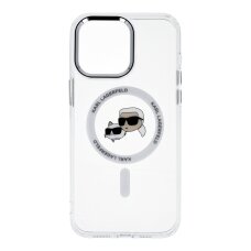 iPhone 15 PRO MAX white Magsafe IML Metal KC Heads KARL LAGERFELD nugarėlė iPhone 15 PRO MAX white Magsafe IML Metal KC Heads KARL LAGERFELD nugarėlė