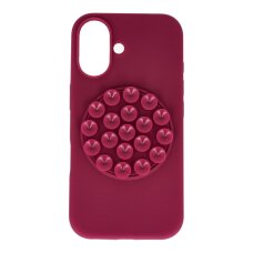 iPhone 16 maroon Silicone STICK nugarėlė