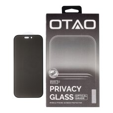 iPhone 16 PRO black pilnas OTAO Premium PRIVACY 360 apsauginis stiklas