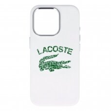 iPhone 16 PRO farine HC Magsafe Silicone Cracked Logo LACOSTE nugarėlė