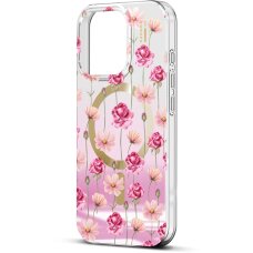 iPhone 16 PRO iDeal Of Sweden Mirror Rose Blush Floral MagSafe nugarėlė
