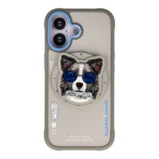 iPhone 17 grey NIMMY MagSafe Border Collie with Glasses nugarėlė