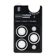 iPhone 17 PRO / 17 PRO MAX apsauginis silver LANBI galinės kameros stiklas iPhone 17 PRO / 17 PRO MAX apsauginis silver LANBI galinės kameros stiklas