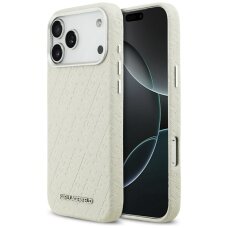 iPhone 17 PRO MAX beige MagSafe PU Stamped Karl AO KARL LAGERFELD nugarėlė