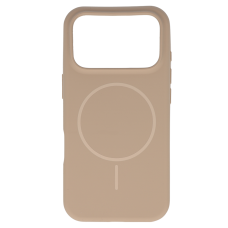 iPhone 17 PRO MAX beige SLIM SILICONE MagSafe nugarėlė
