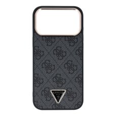 iPhone 17 PRO MAX black MagSafe PU 4G Triangle Logo GD GUESS nugarėlė