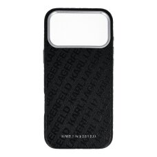 iPhone 17 PRO MAX black MagSafe PU Stamped Karl AO KARL LAGERFELD nugarėlė iPhone 17 PRO MAX black MagSafe PU Stamped Karl AO KARL LAGERFELD nugarėlė