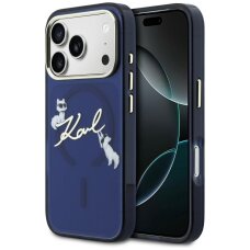 iPhone 17 PRO MAX blue MagSafe IML Choupette Karl Script Logo KARL LAGERFELD nugarėlė