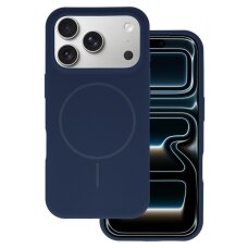 iPhone 17 PRO MAX dark blue SLIM SILICONE MagSafe nugarėlė