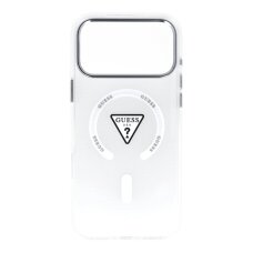 iPhone 17 PRO MAX transparent MagSafe IML Gradient Triangle Logo GUESS nugarėlė