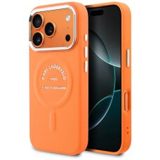iPhone 17 PRO orange MagSafe PU Karl RSG Logo KARL LAGERFELD nugarėlė