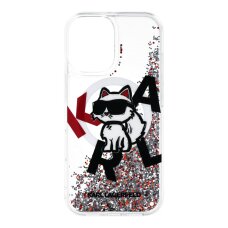 iPhone 17 transparent MagSafe Liquid Glitter Choupette KARL LAGERFELD nugarėlė iPhone 17 transparent MagSafe Liquid Glitter Choupette KARL LAGERFELD nugarėlė