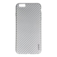 iPhone 6+ sidabro spalvos CARBON FIBER nugarėlė