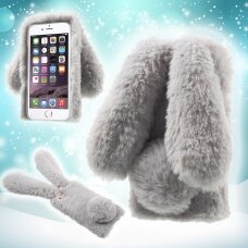 iPhone 6+/6S+ pilka nugarėlė Fluffy Rabbit