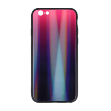 iPhone 6/6S rožinė+juoda AURORA GLASS nugarėlė