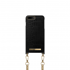 iPhone 6+/7+/8+ iDeal Of Sweden nugarėlė su grandinėle Jet Black Croco