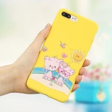 iPhone 7+/8+ geltona matinė tracy nugarėlė Couple Bears