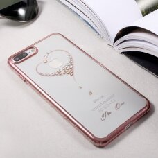 iPhone 7+/8+ rose Heart nugarėlė su Swarovski