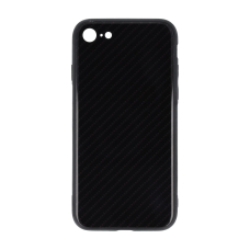 iPhone 7/8/SE 2020 juoda CARBON GLASS nugarėlė