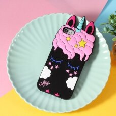 iPhone 7/8/SE 2020 juoda nugarėlė Cute Unicorn