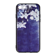 Iphone 7/8/SE 2020 mėlyna FLOWERS 3D nugarėlė