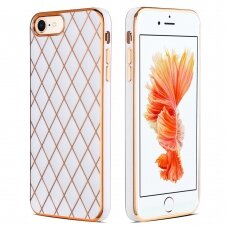 iPhone 7/8/SE 2020/SE 2022 balta SULADA RHOMBUS nugarėlė