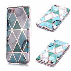 iPhone 7/8/SE 2020/SE 2022 Tracy nugarėlė Geometric marble white/green
