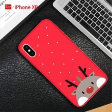 iPhone XR Tracy nugarėlė Christmas Grey Deer raudona