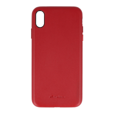 iPhone XS MAX raudona odinė MELKCO REGAL SNAP nugarėlė