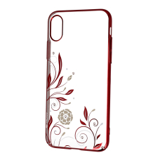 iPhone X/XS raudona FLOWERS DEVIA nugarėlė