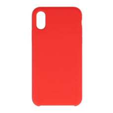 iPhone X/XS raudona no hole SILICONE nugarėlė