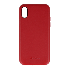 iPhone X/XS raudona odinė MELKCO REGAL SNAP nugarėlė