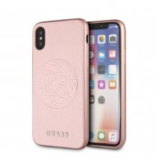 iPhone X/XS šviesiai rožinė GUESS nugarėlė GUHCPXRSSASRG