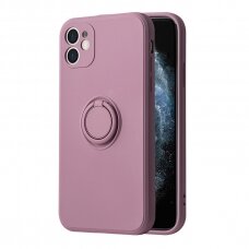 iPhone X/XS violetinė VENNUS SILICONE RING nugarėlė